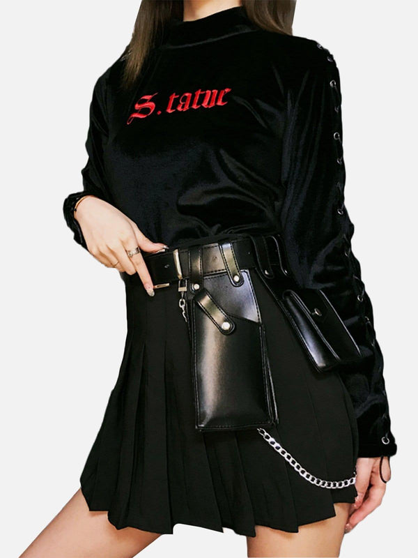 Fanny Pack Chain PU Skirt