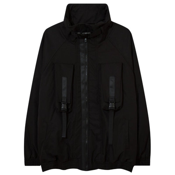 Dark Ribbons Stand Function Winter Coat