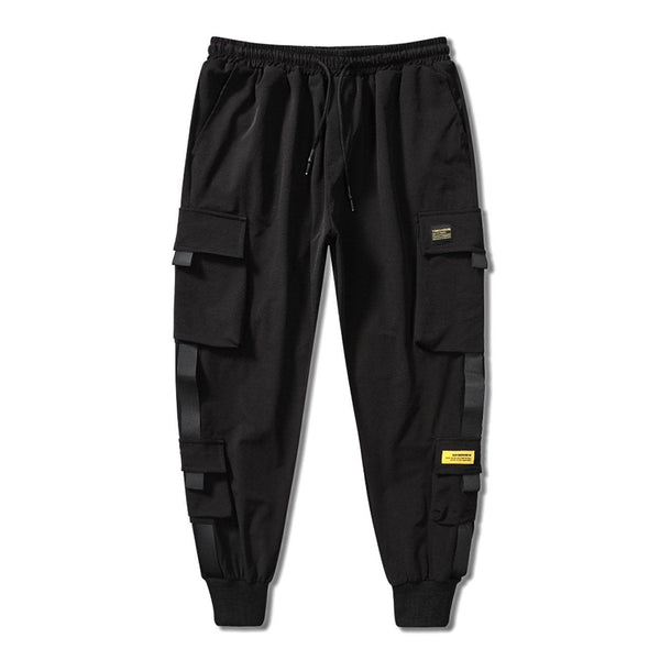 Multi Ribbon Pockets Cargo Pants