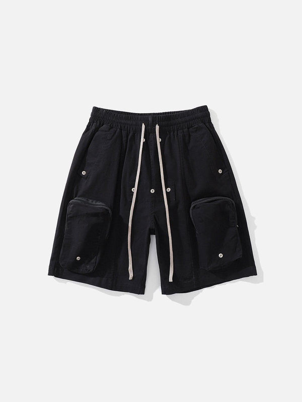 Multi Pockets Zip Up Shorts