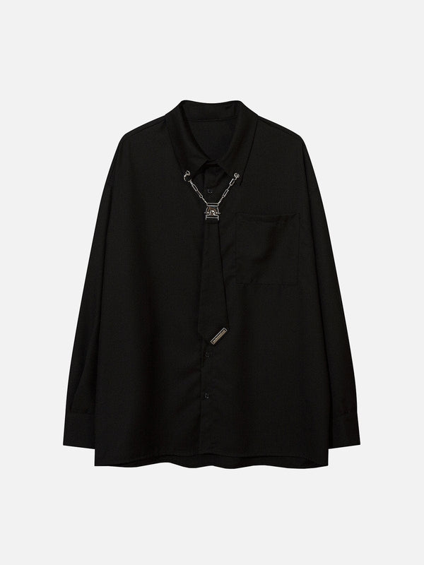 Chain Tie Long Sleeve Shirt