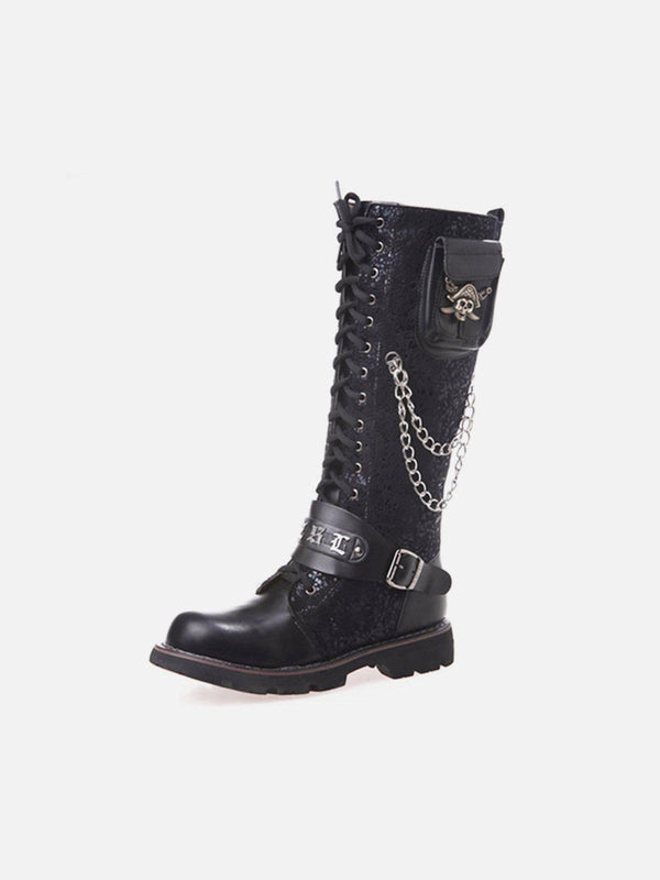 Rock Punk Chain Motorcycle Boots