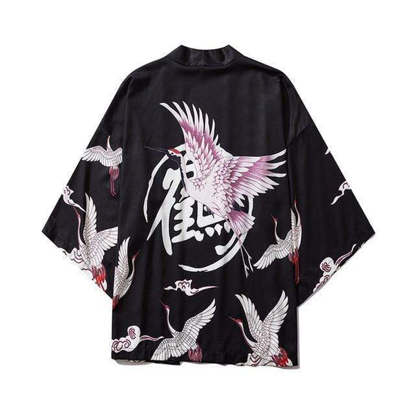 Kanji Crane Kimono