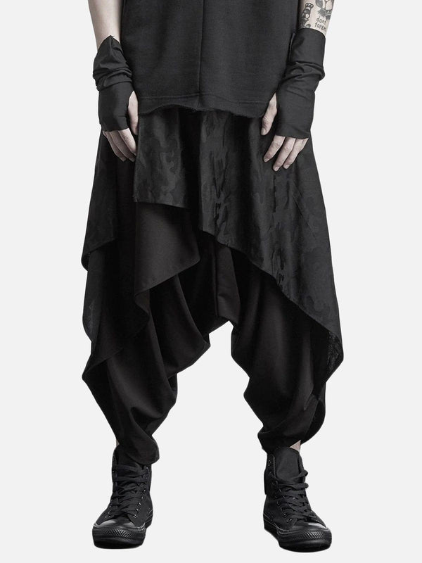 Dark Punk Folds Harem Pants