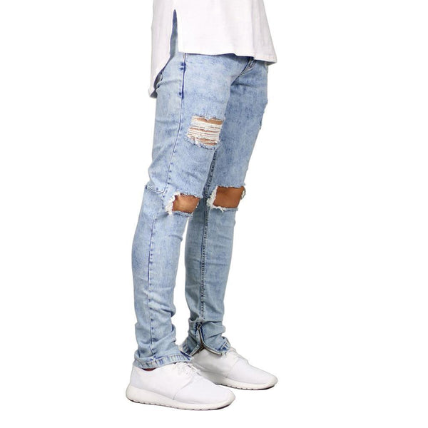 Season 2 Distressed Ankle Zip Jeans